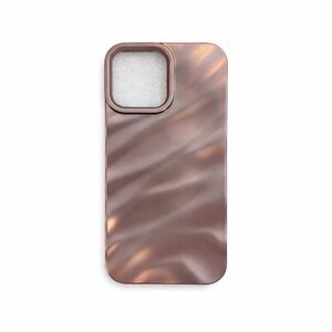 iPhone Case Bronze Minimalist  3D Wave Ripple Pattern Soft TPU